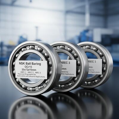 NSK فلز کرومیک بال بیئر (GCr15) 35x72x15mm ABEC 1 ، ABEC 3 ، ABEC 5 مهندسی دقیق برای کاربردهای خودرو و صنعتی